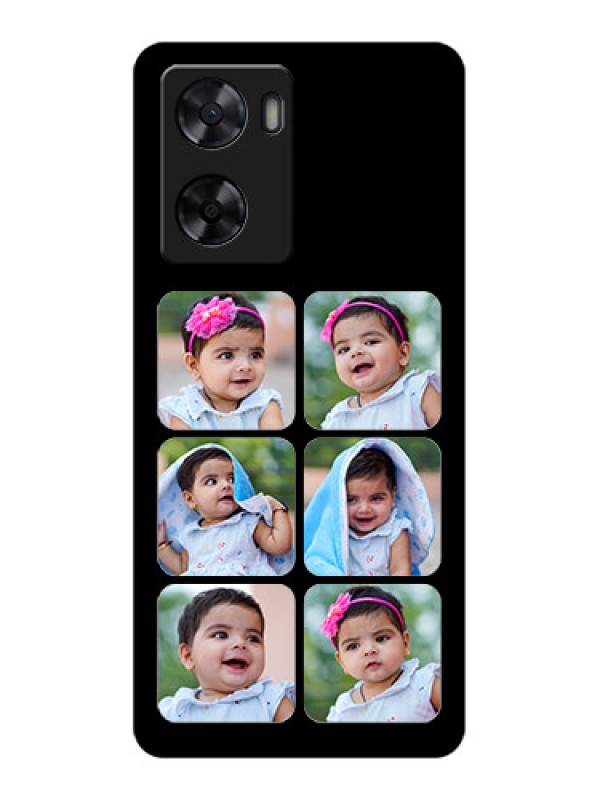 Custom Oppo A77s Photo Printing on Glass Case - Multiple Pictures Design