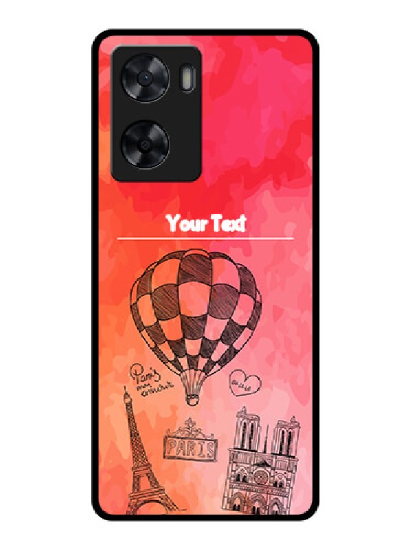 Custom Oppo A77s Custom Glass Phone Case - Paris Theme Design