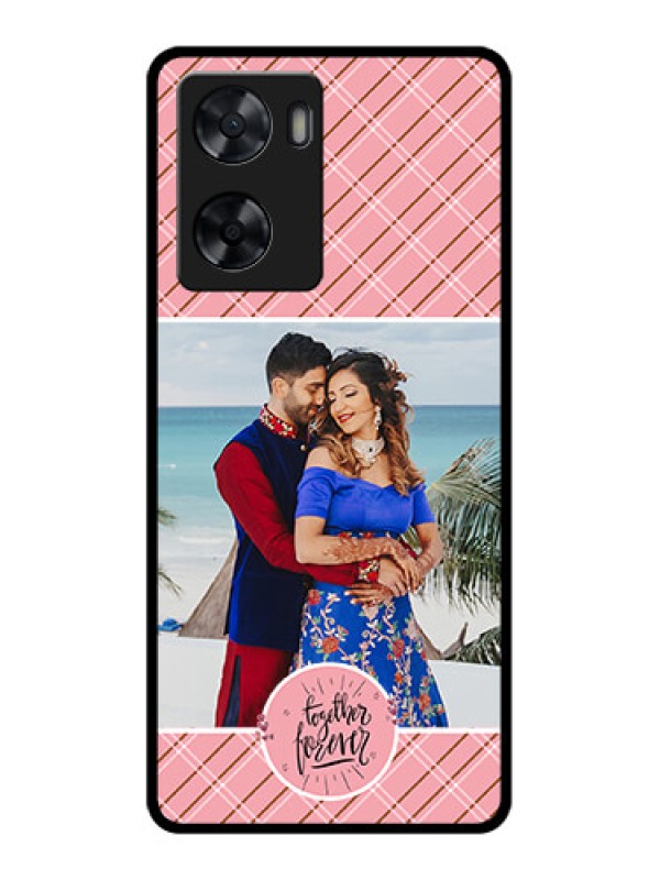 Custom Oppo A77s Personalized Glass Phone Case - Together Forever Design
