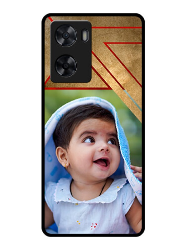 Custom Oppo A77s Personalized Glass Phone Case - Gradient Abstract Texture Design