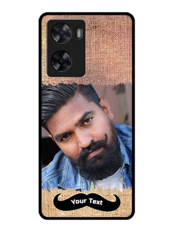 Custom Oppo A77s Personalized Glass Phone Case - with Texture Design