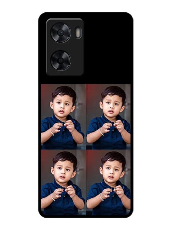 Custom Oppo A77s 4 Image Holder on Glass Mobile Cover