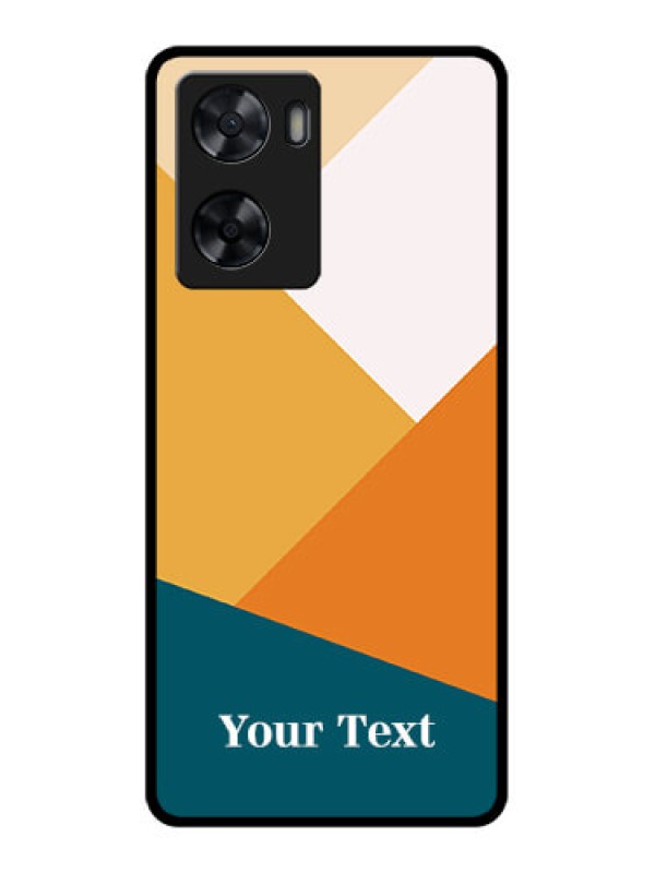 Custom Oppo A77s Personalized Glass Phone Case - Stacked Multi-colour Design