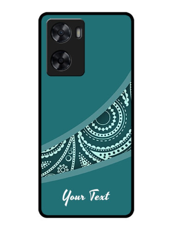 Custom Oppo A77s Photo Printing on Glass Case - semi visible floral Design