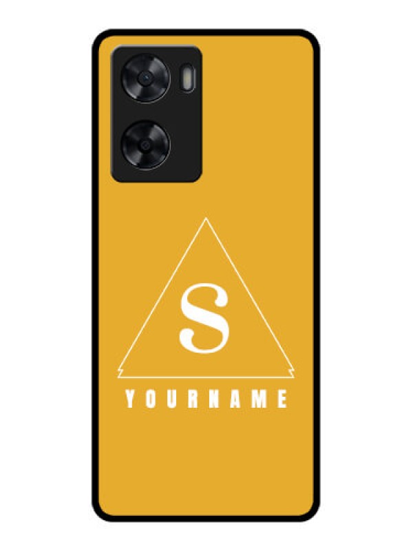 Custom Oppo A77s Personalized Glass Phone Case - simple triangle Design