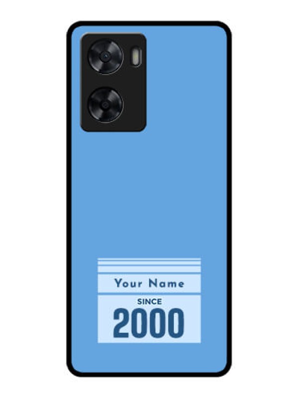 Custom Oppo A77s Custom Glass Mobile Case - Custom Year of birth Design
