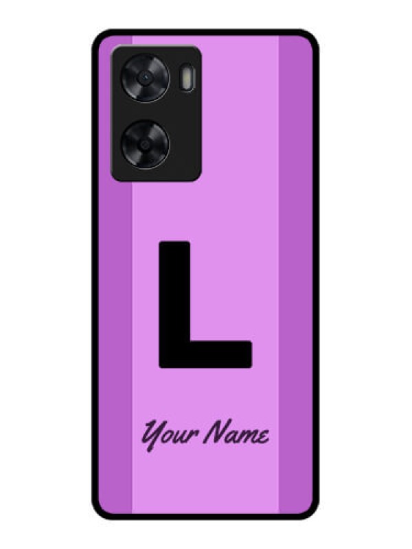 Custom Oppo A77s Custom Glass Phone Case - Tricolor custom text Design
