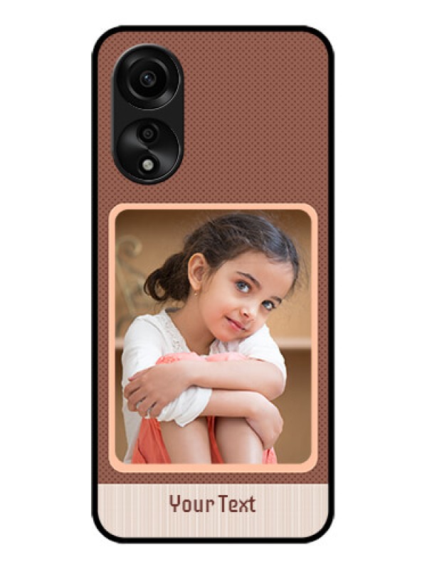 Custom Oppo A78 4G Custom Glass Phone Case - Simple Pic Upload Design