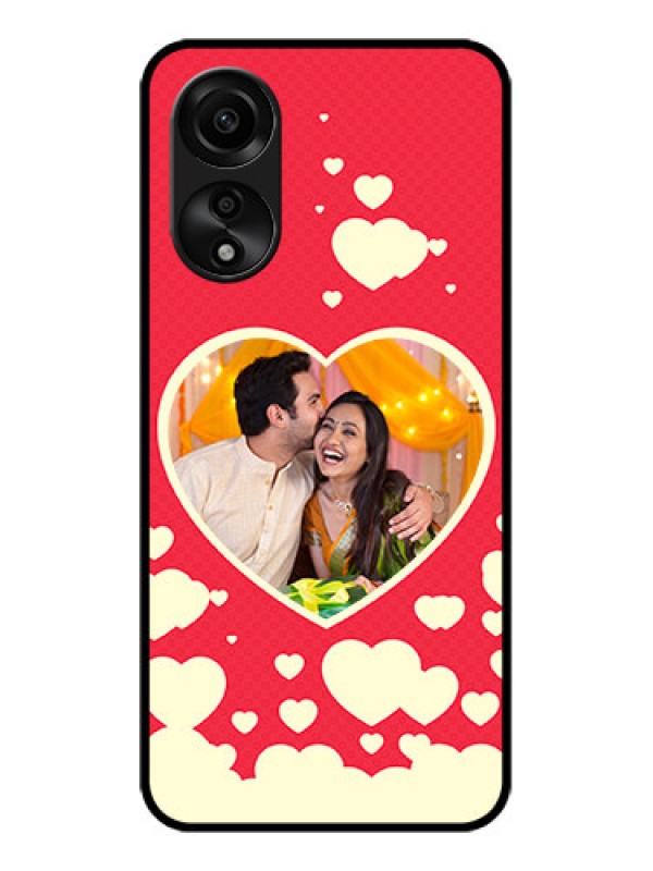 Custom Oppo A78 4G Custom Glass Mobile Case - Love Symbols Phone Cover Design
