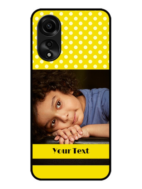Custom Oppo A78 4G Custom Glass Phone Case - Bright Yellow Case Design