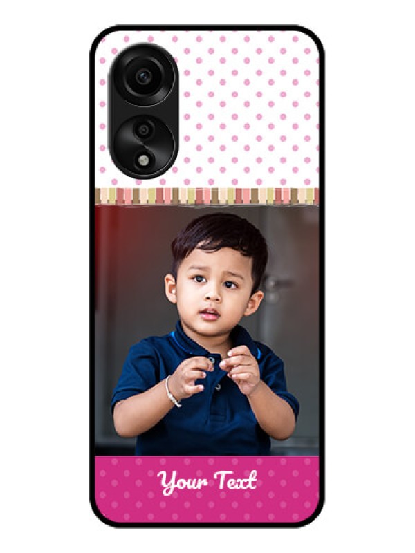 Custom Oppo A78 4G Photo Printing on Glass Case - Cute Girls Cover Design