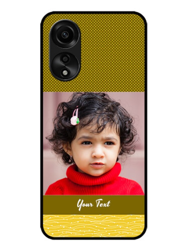 Custom Oppo A78 4G Custom Glass Phone Case - Simple Green Color Design