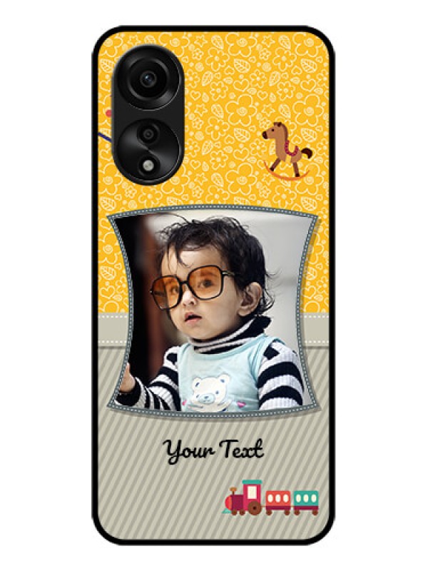Custom Oppo A78 4G Personalized Glass Phone Case - Baby Picture Upload Design