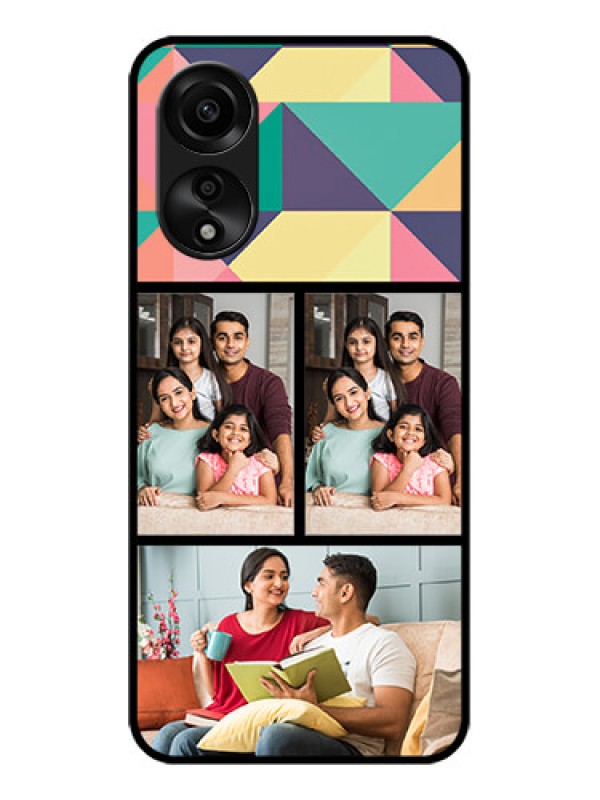 Custom Oppo A78 4G Custom Glass Phone Case - Bulk Pic Upload Design