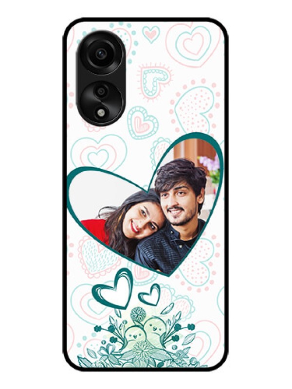 Custom Oppo A78 4G Photo Printing on Glass Case - Premium Couple Design