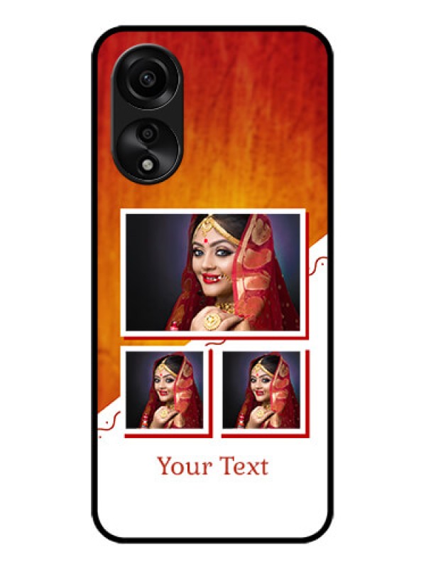 Custom Oppo A78 4G Custom Glass Phone Case - Wedding Memories Design