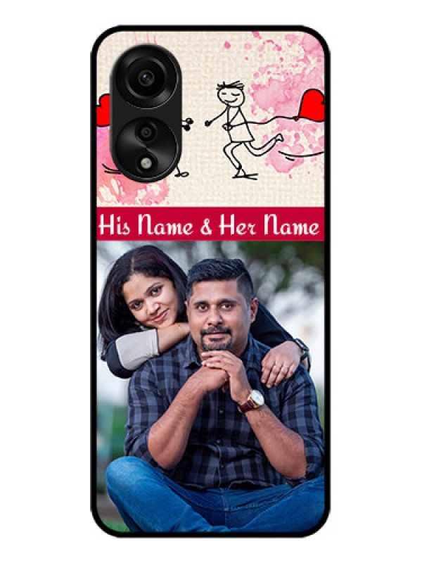 Custom Oppo A78 4G Photo Printing on Glass Case - You and Me Case Design