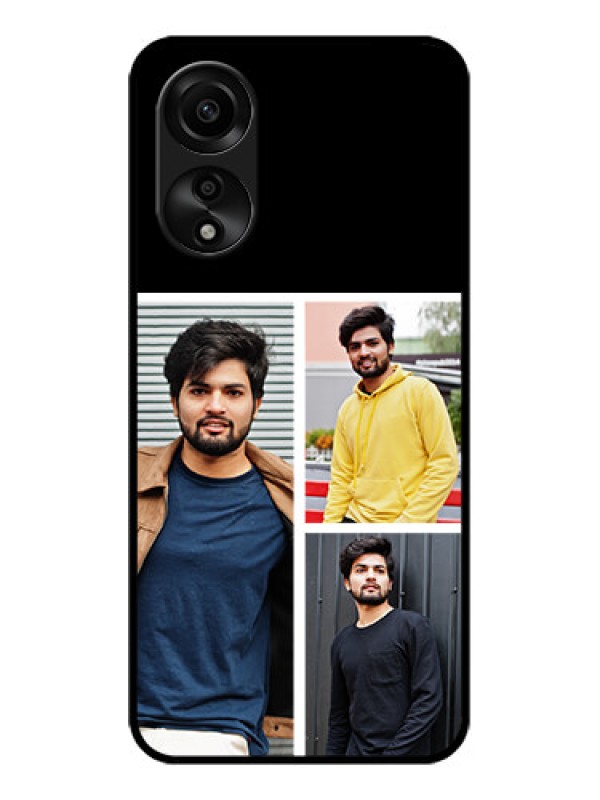 Custom Oppo A78 4G Photo Printing on Glass Case - Upload Multiple Picture Design