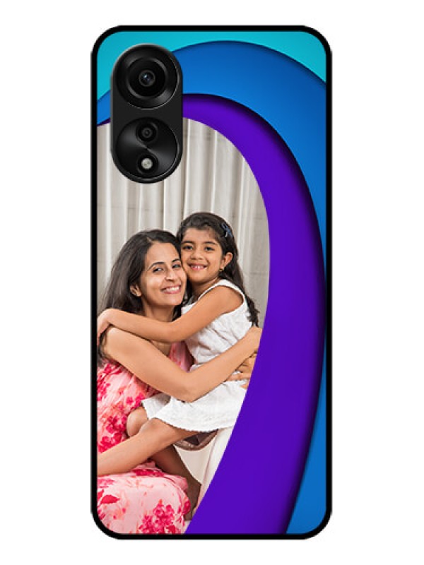 Custom Oppo A78 4G Photo Printing on Glass Case - Simple Pattern Design