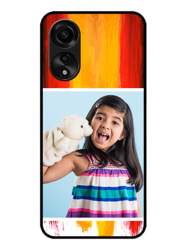 Custom Oppo A78 4G Personalized Glass Phone Case - Multi Color Design