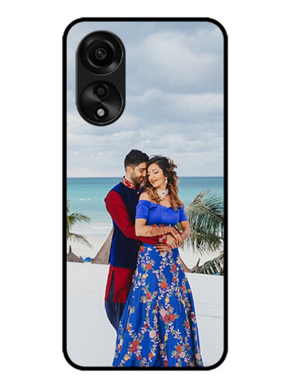 Custom Oppo A78 4G Photo Printing on Glass Case - Upload Full Picture Design