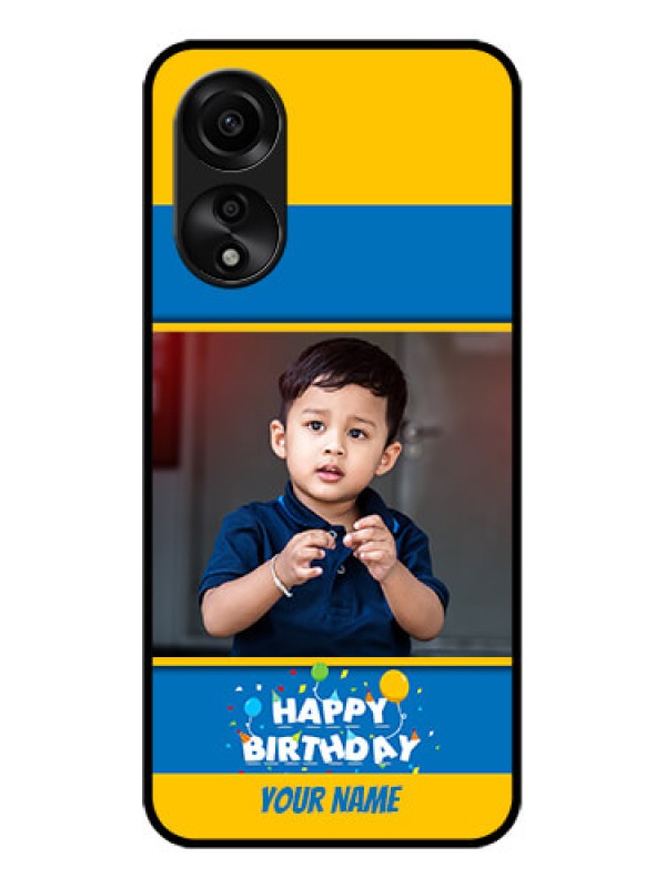 Custom Oppo A78 4G Custom Glass Mobile Case - Birthday Wishes Design