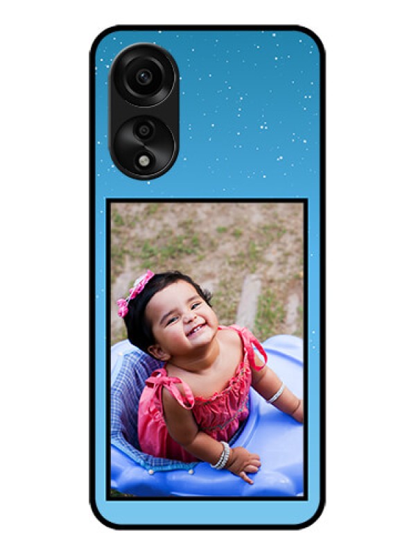 Custom Oppo A78 4G Custom Glass Mobile Case - Wave Pattern Colorful Design