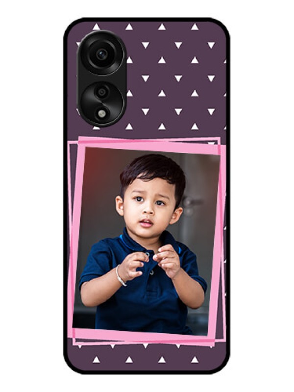 Custom Oppo A78 4G Custom Glass Mobile Case - Triangle Pattern Dotted Design