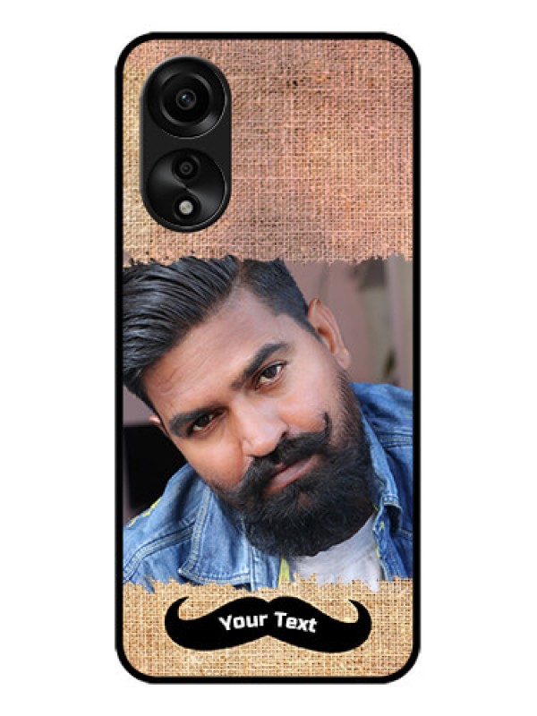 Custom Oppo A78 4G Personalized Glass Phone Case - with Texture Design