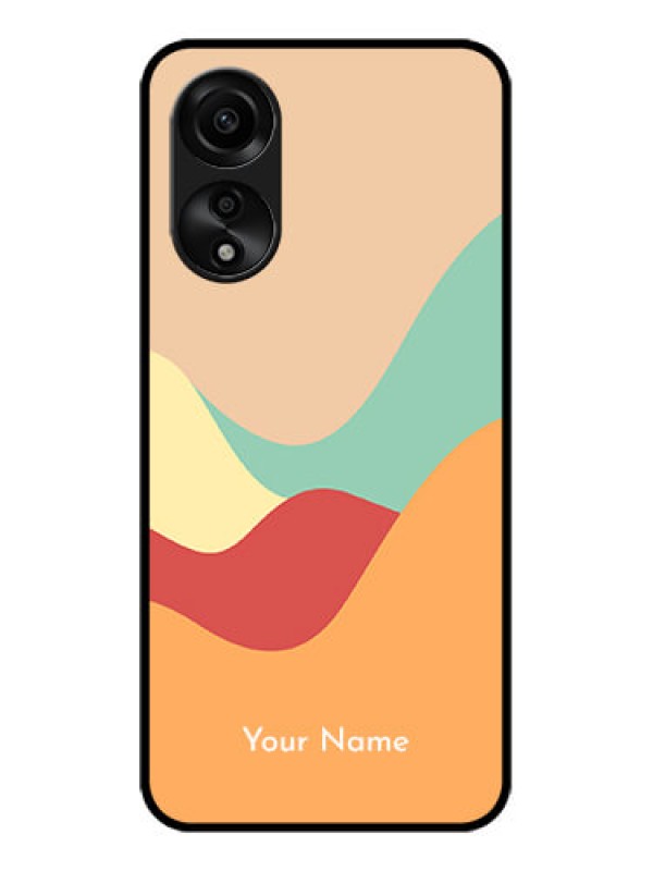 Custom Oppo A78 4G Personalized Glass Phone Case - Ocean Waves Multi-colour Design