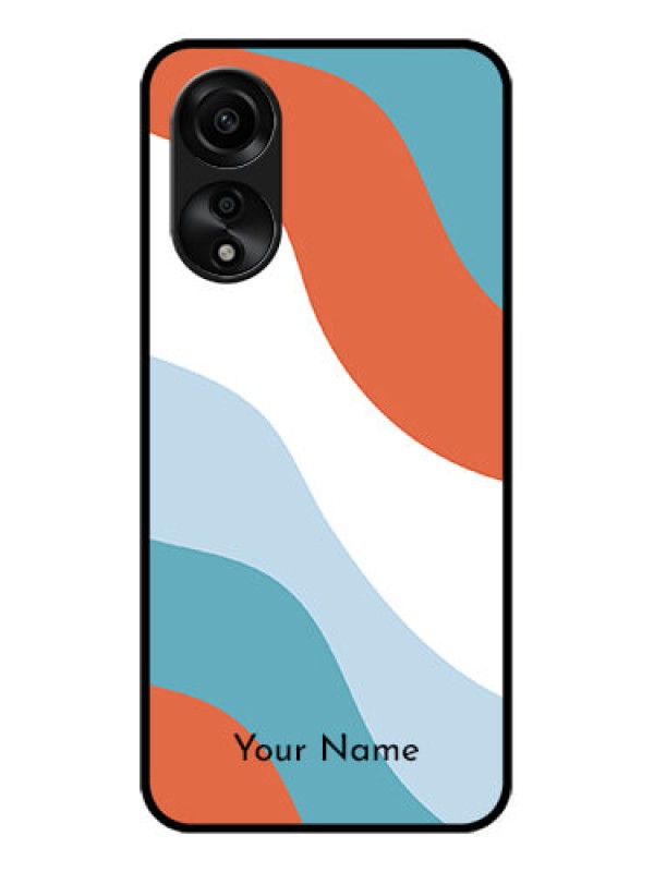 Custom Oppo A78 4G Custom Glass Mobile Case - coloured Waves Design