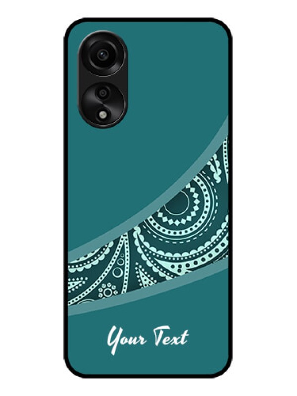 Custom Oppo A78 4G Photo Printing on Glass Case - semi visible floral Design