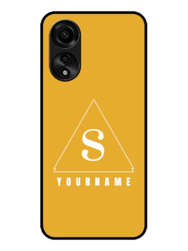 Custom Oppo A78 4G Personalized Glass Phone Case - simple triangle Design