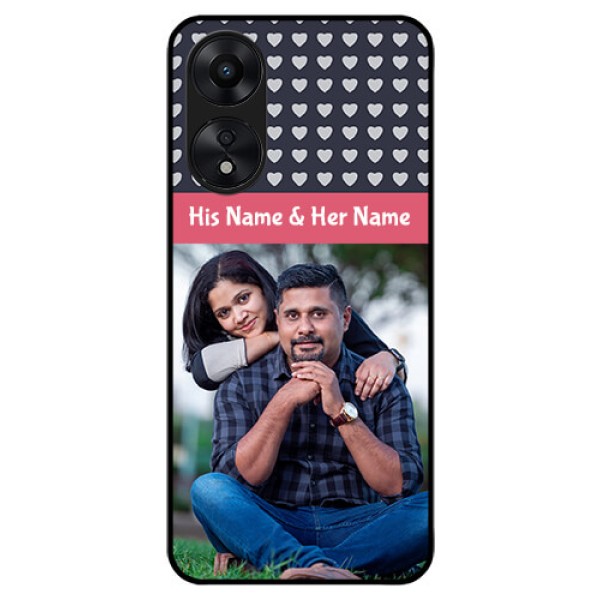 Oppo A78 5G Custom Glass Mobile Case - Love Symbols Design