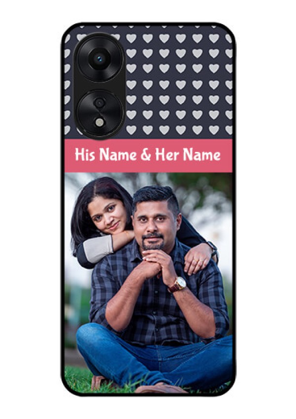 Oppo A78 5G Custom Glass Mobile Case - Love Symbols Design
