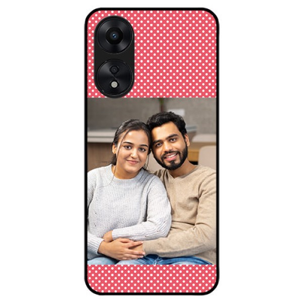 Oppo A78 5G Custom Glass Phone Case - White Dotted Design