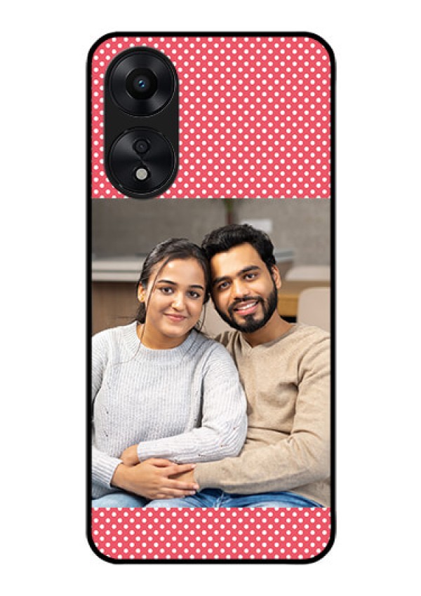 Oppo A78 5G Custom Glass Phone Case - White Dotted Design