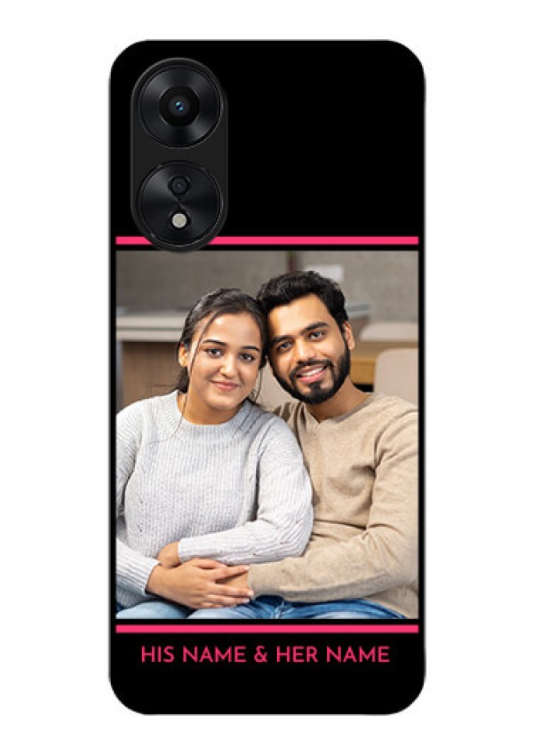 Oppo A78 5G Custom Glass Mobile Case - with Add Text Design