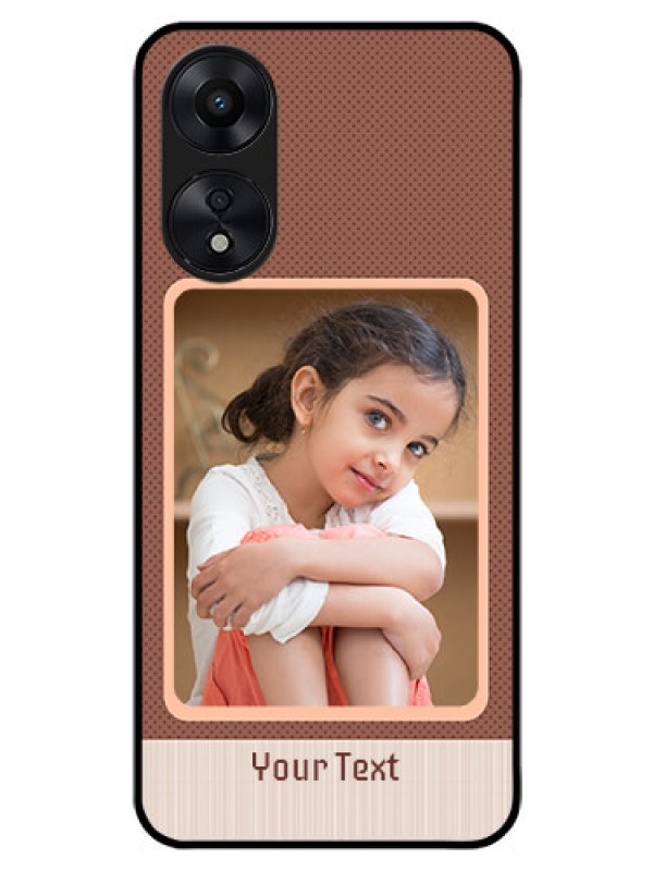 Custom Oppo A78 5G Custom Glass Phone Case - Simple Pic Upload Design