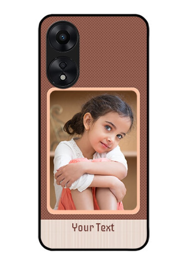 Oppo A78 5G Custom Glass Phone Case - Simple Pic Upload Design
