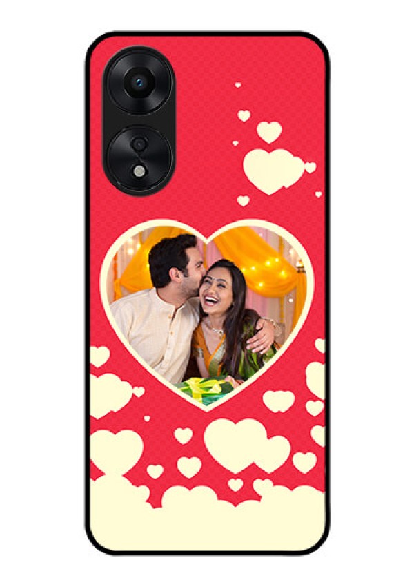 Oppo A78 5G Custom Glass Mobile Case - Love Symbols Phone Cover Design
