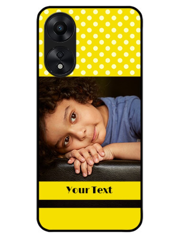 Custom Oppo A78 5G Custom Glass Phone Case - Bright Yellow Case Design