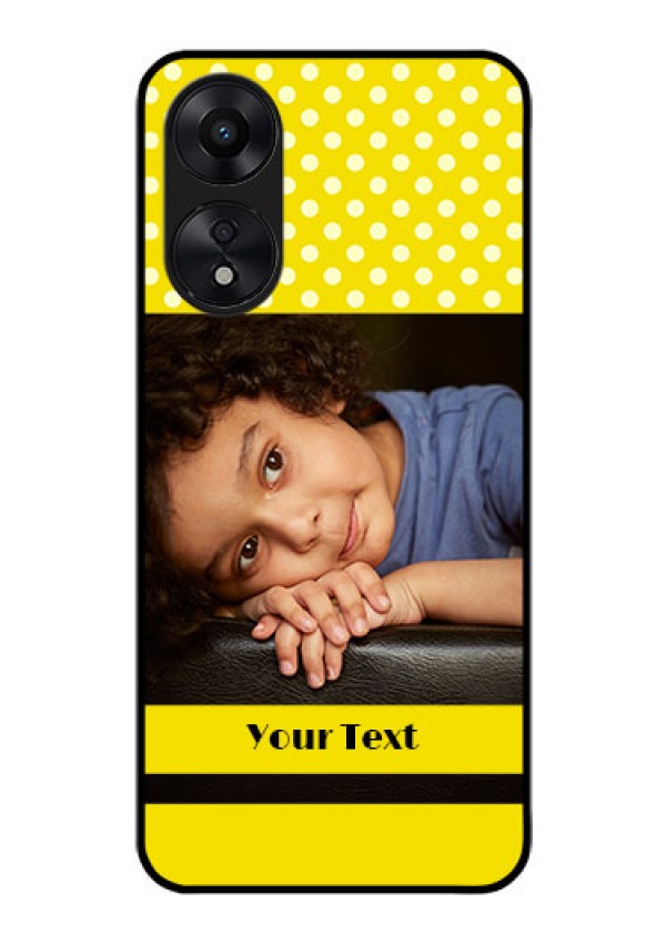 Oppo A78 5G Custom Glass Phone Case - Bright Yellow Case Design