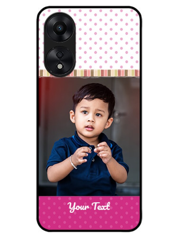 Custom Oppo A78 5G Photo Printing on Glass Case - Cute Girls Cover Design