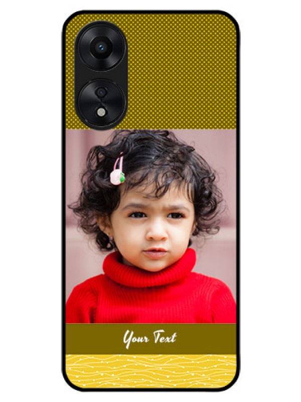 Custom Oppo A78 5G Custom Glass Phone Case - Simple Green Color Design
