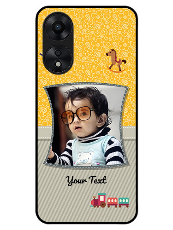 Custom Oppo A78 5G Personalized Glass Phone Case - Baby Picture Upload Design