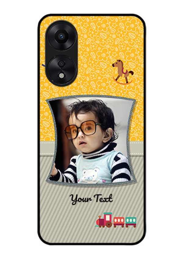 Oppo A78 5G Personalized Glass Phone Case - Baby Picture Upload Design