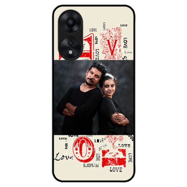 Oppo A78 5G Photo Printing on Glass Case - Trendy Love Design Case Oppo A78 5G Photo Printing on Glass Case - Trendy Love Design Case