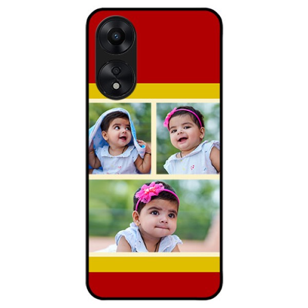 Oppo A78 5G Custom Glass Mobile Case - Multiple Pic Upload Design