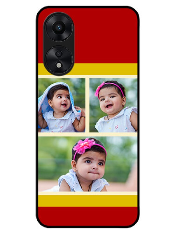 Custom Oppo A78 5G Custom Glass Mobile Case - Multiple Pic Upload Design